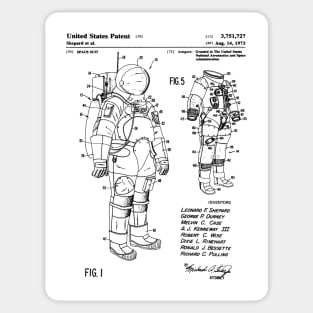 Space Suit Patent Sticker